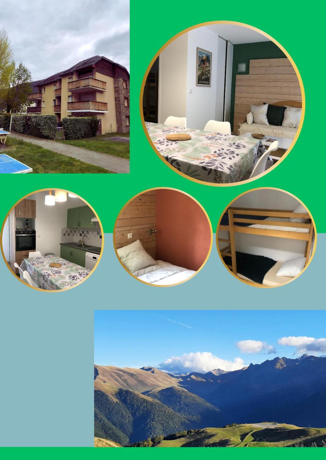 Appart T 3 Bagneres-De-Luchon Vue Montagne - Piscine Mi Juin 外观 照片